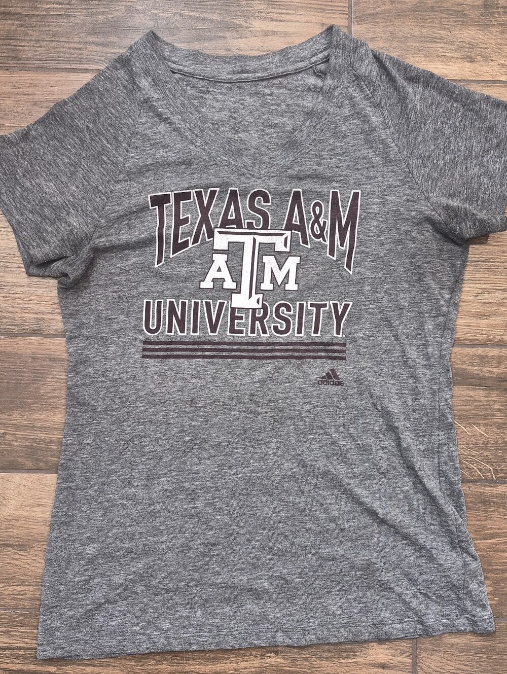 Women's Texas A&M Maroon and Gray Heather Tee